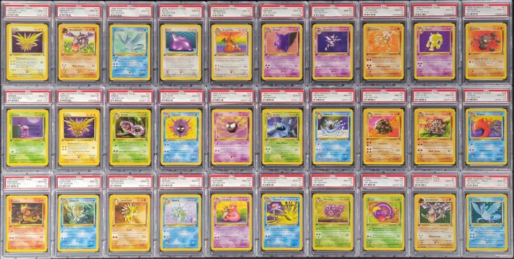 1999 Pokémon Fossil 1st Edition Complete Set, ALL PSA 10 GEM MINT