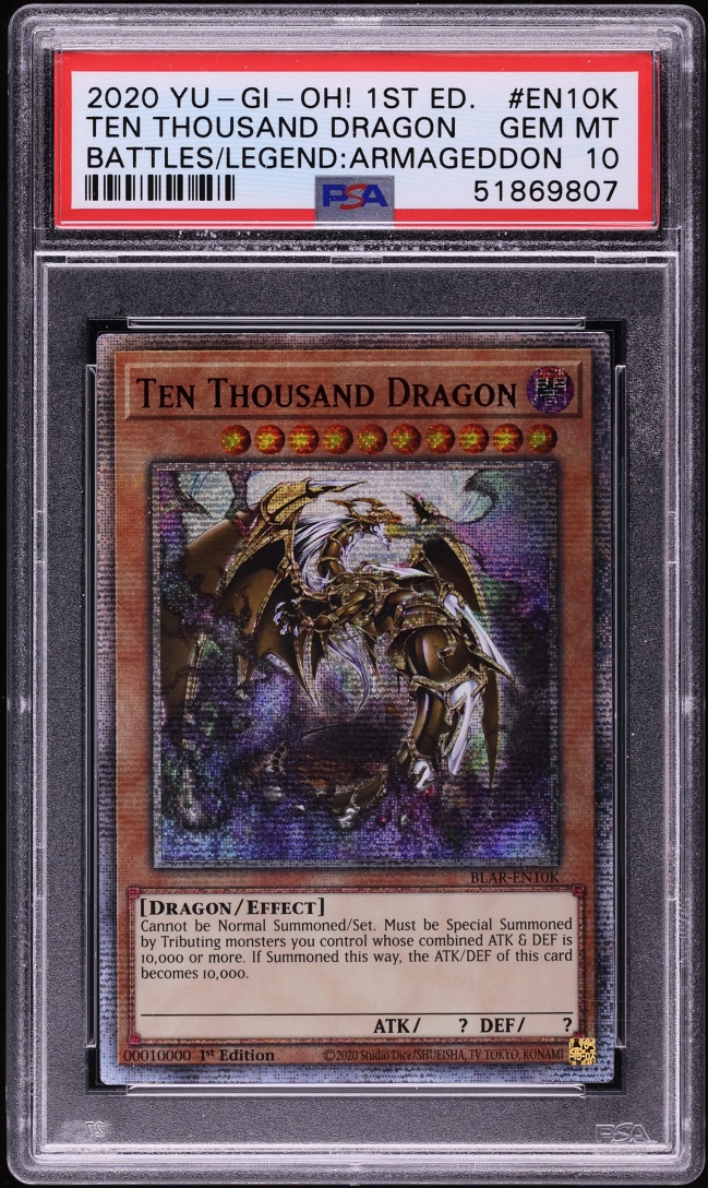 2020 Yu-Gi-Oh! BLAR Armageddon 1st Edition Ten Thousand Dragon #BLAR-EN10K PSA 10 GEM MINT