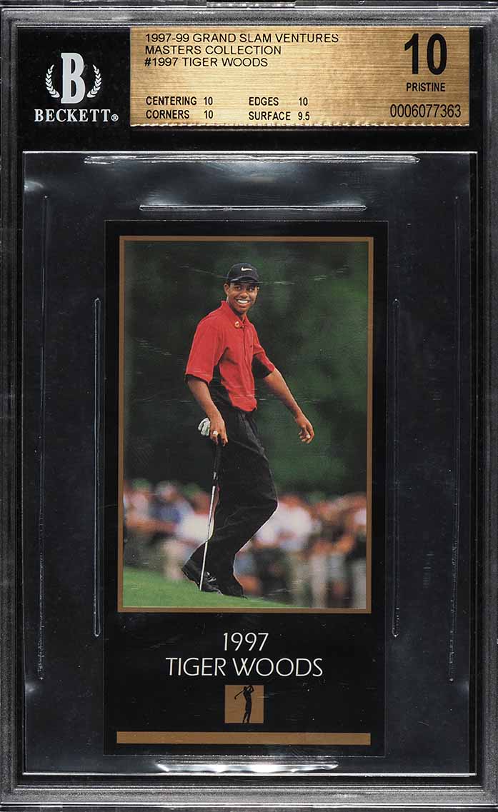 1997 Champions Of Golf Masters Collection Tiger Woods ROOKIE BGS 