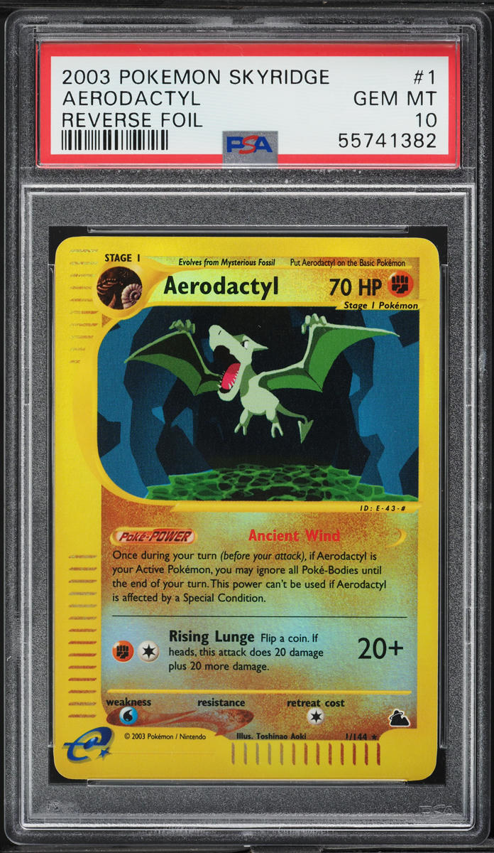 2003 Pokemon Skyridge Reverse Holo Aerodactyl #1 PSA 10 GEM MINT