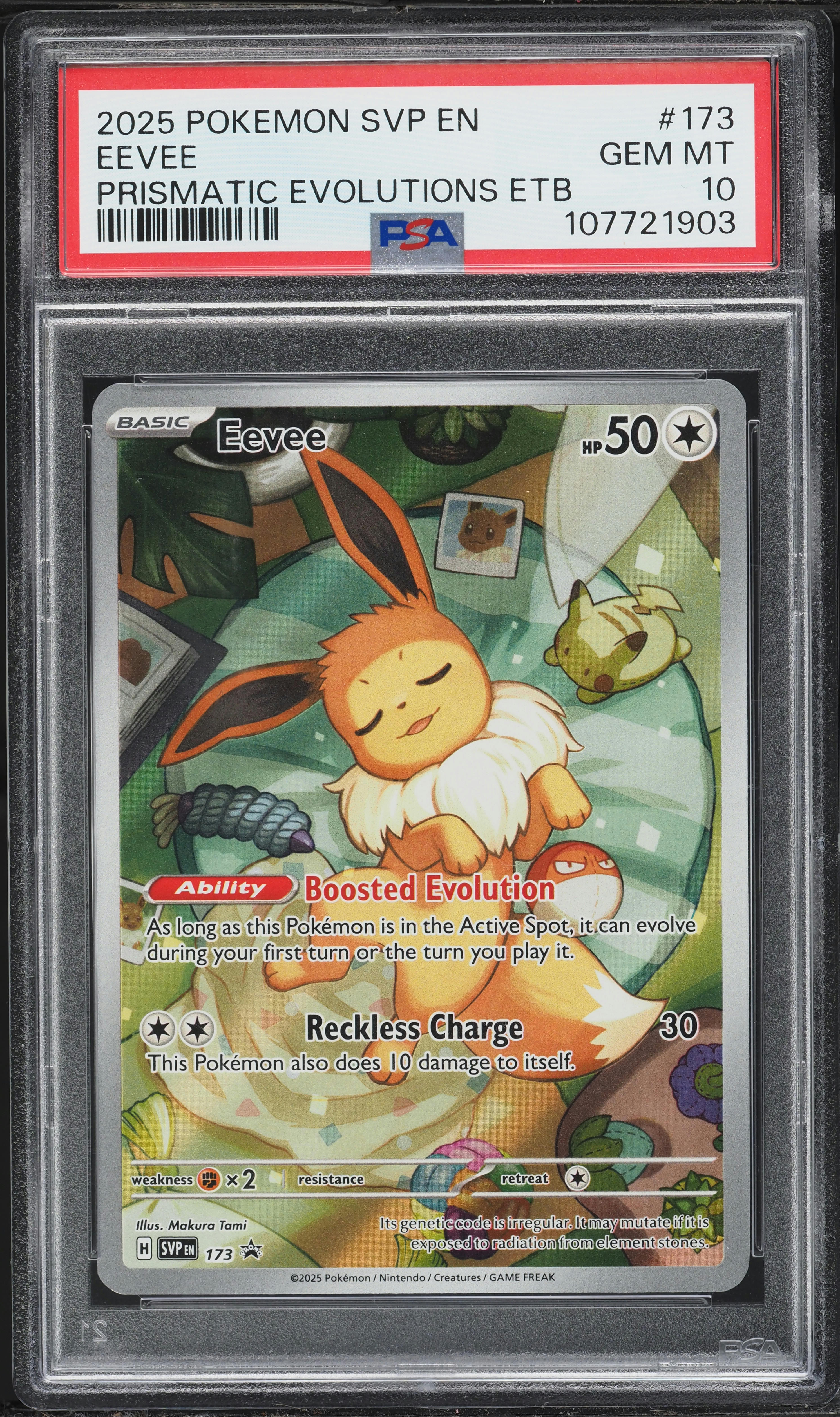 2025 Pokemon Scarlet & Violet Promo Prismatic Evolutions ETB Eevee #173 PSA 10 GEM MINT