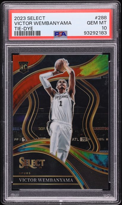 2023 Select Courtside Tie-Dye Prizm Victor Wembanyama ROOKIE /25 #288 PSA 10 GEM MINT
