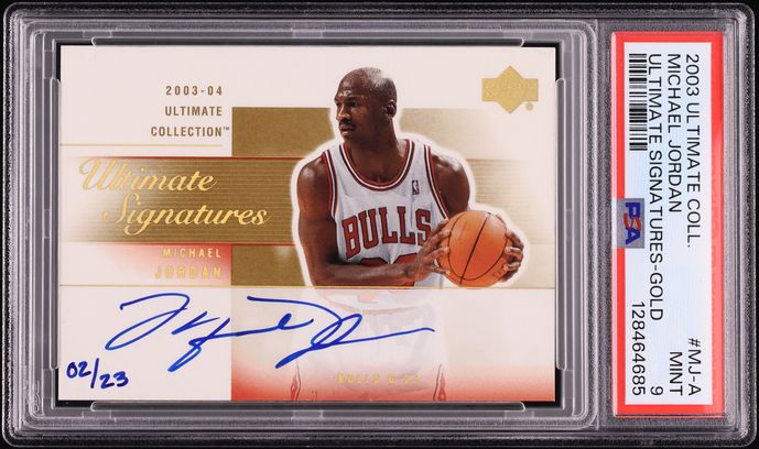 2003 Ultimate Collection Signatures Gold Michael Jordan AUTO /23 #MJ-A PSA 9 MINT