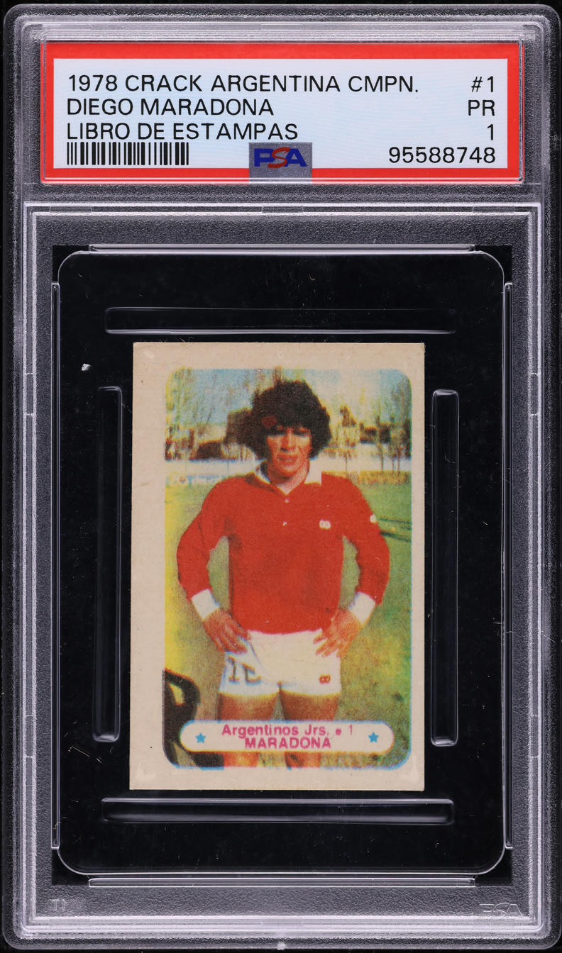 Carte Diego Maradona 1978 – RC PSA 1 – Argentine Campeon Libro De Estampas – Collection