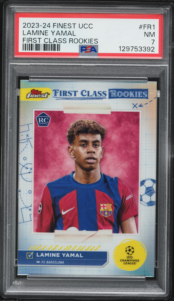2023 Finest UEFA Club Competitions First Class Lamine Yamal ROOKIE #FR-1 PSA 7 NRMT