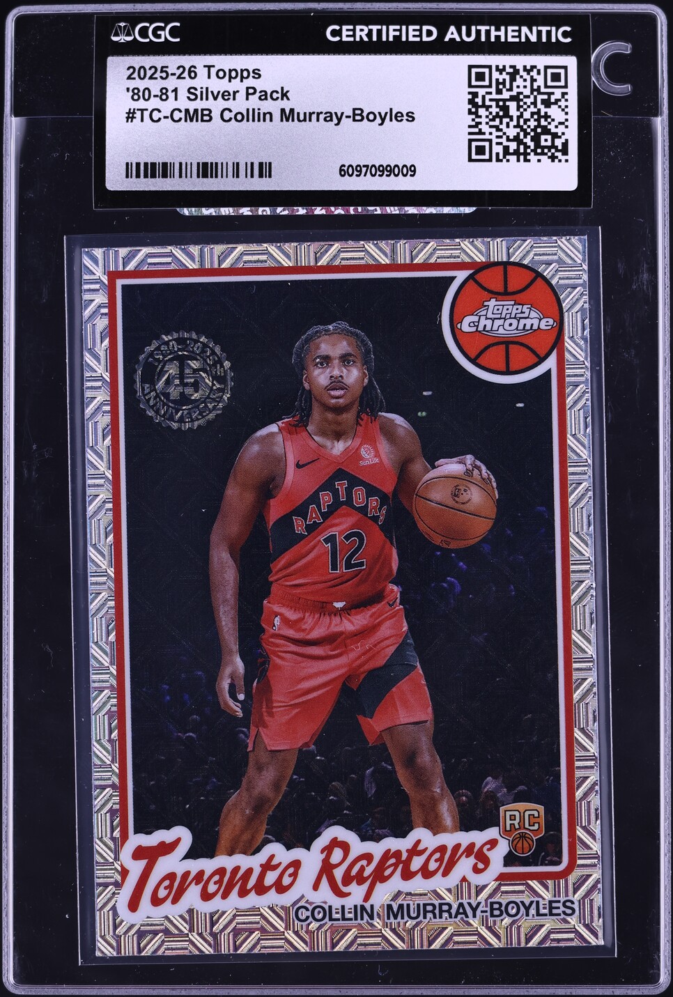 2025 Topps Chrome '80 Silver Pack Collin Murray-Boyles ROOKIE #TC-CMB CGC AUTH