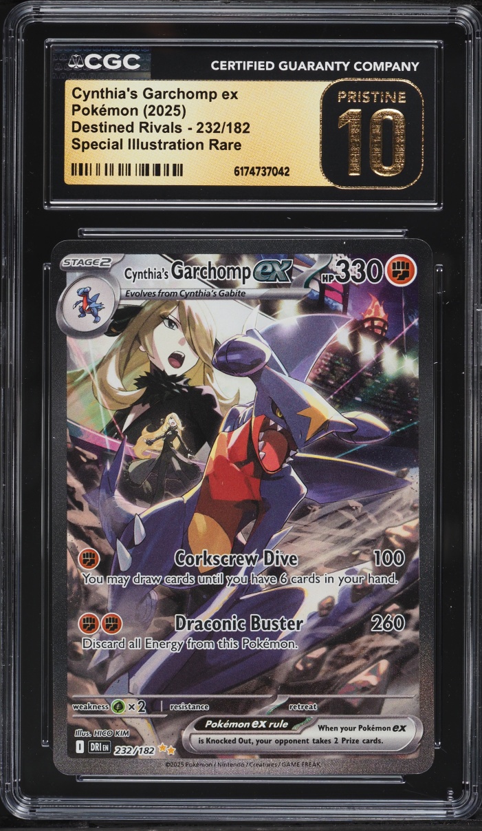 2025 Pokemon Scarlet & Violet Destined Rivals SIR Cynthia's Garchomp ex #232 CGC 10 PRISTINE