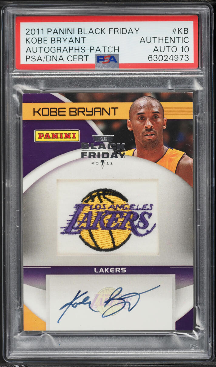 2011 Panini Black Friday Kobe Bryant PATCH AUTO DNA 10 #KB PSA AUTH