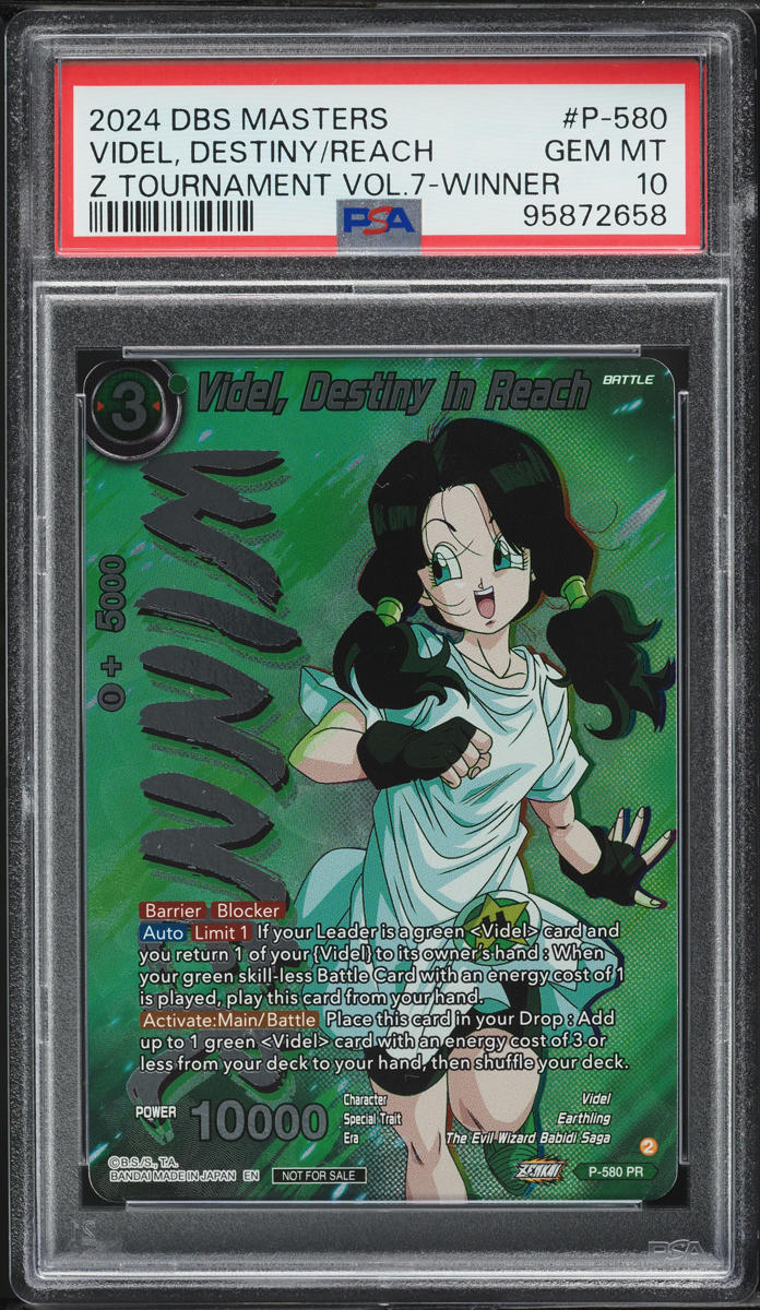 2024 Dragon Ball S Masters Zenkai Tournament Winner Videl Destiny Reach PSA 10