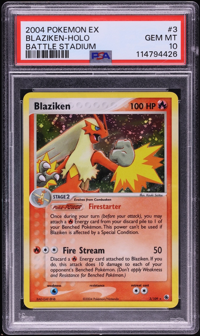 2004 Pokemon EX Battle Stadium Holo Blaziken #3 PSA 10 GEM MINT