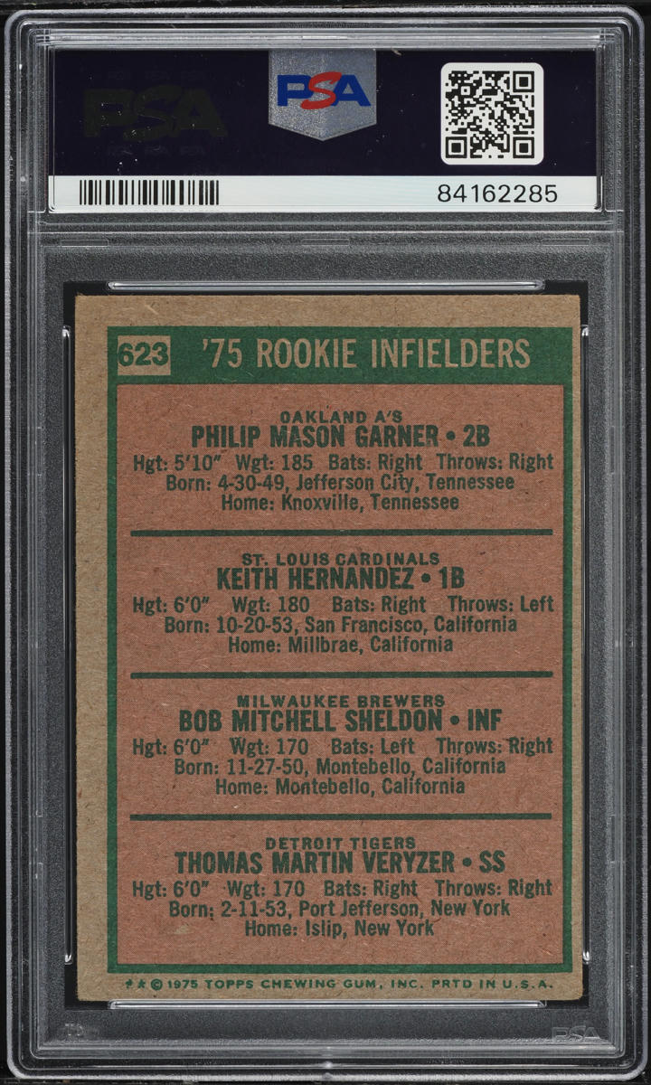 1975 Topps Keith Hernandez ROOKIE #623 PSA 3 VG