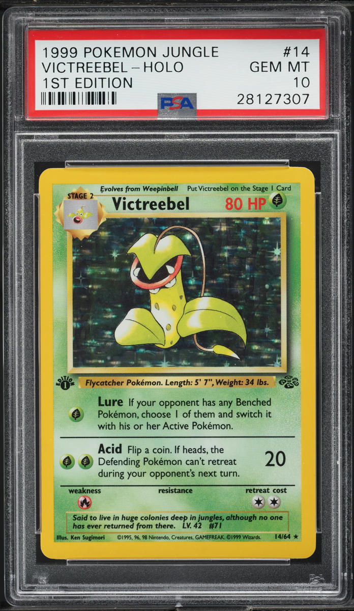 1999 Pokemon Jungle 1st Edition Holo Victreebel #14 PSA 10 GEM MINT