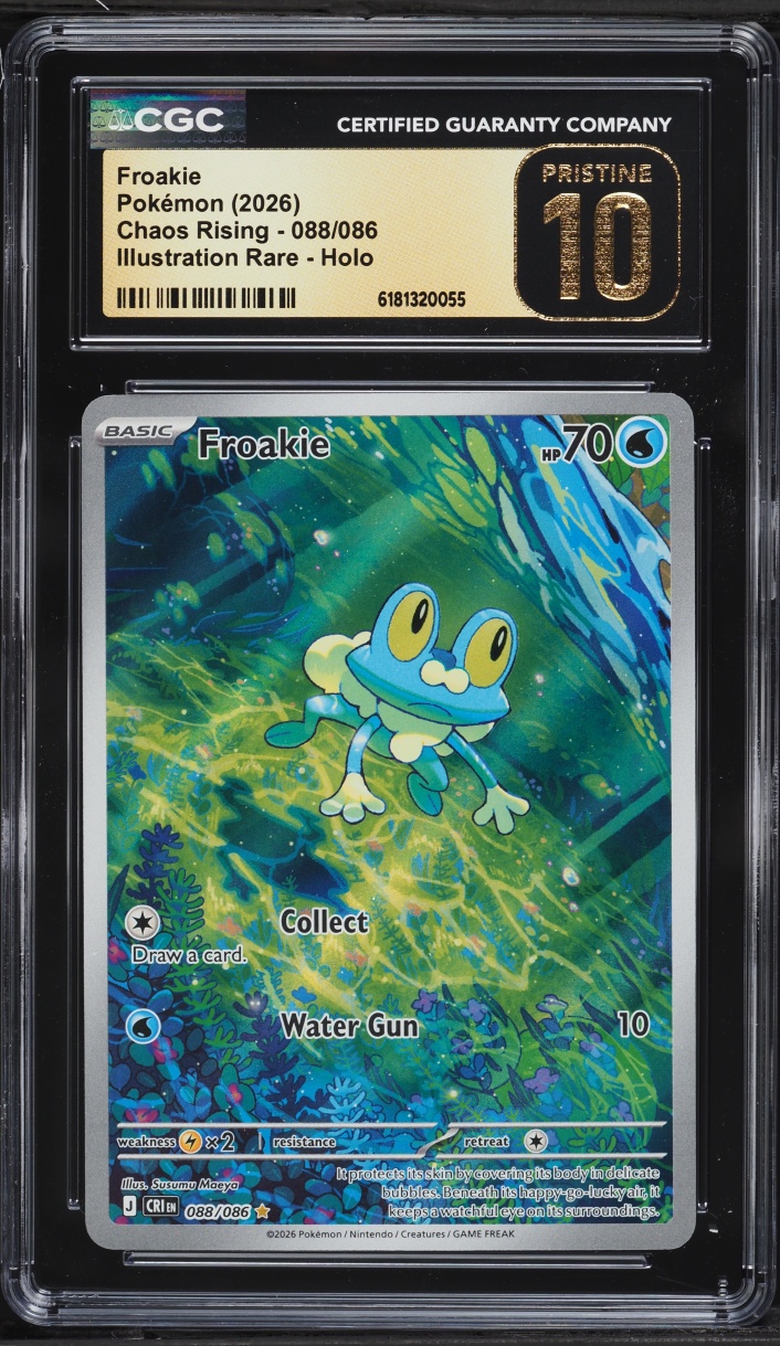 2026 Pokemon Mega Evolution Chaos Rising IR Froakie #88 CGC 10 PRISTINE
