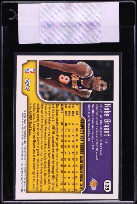 1999 Topps Basketball Kobe Bryant #125 CGC AUTH