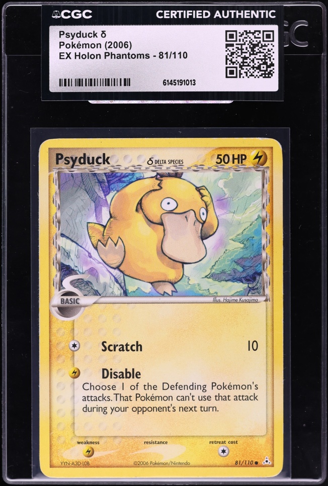 2006 Pokemon EX Holon Phantoms Psyduck #81 CGC AUTH