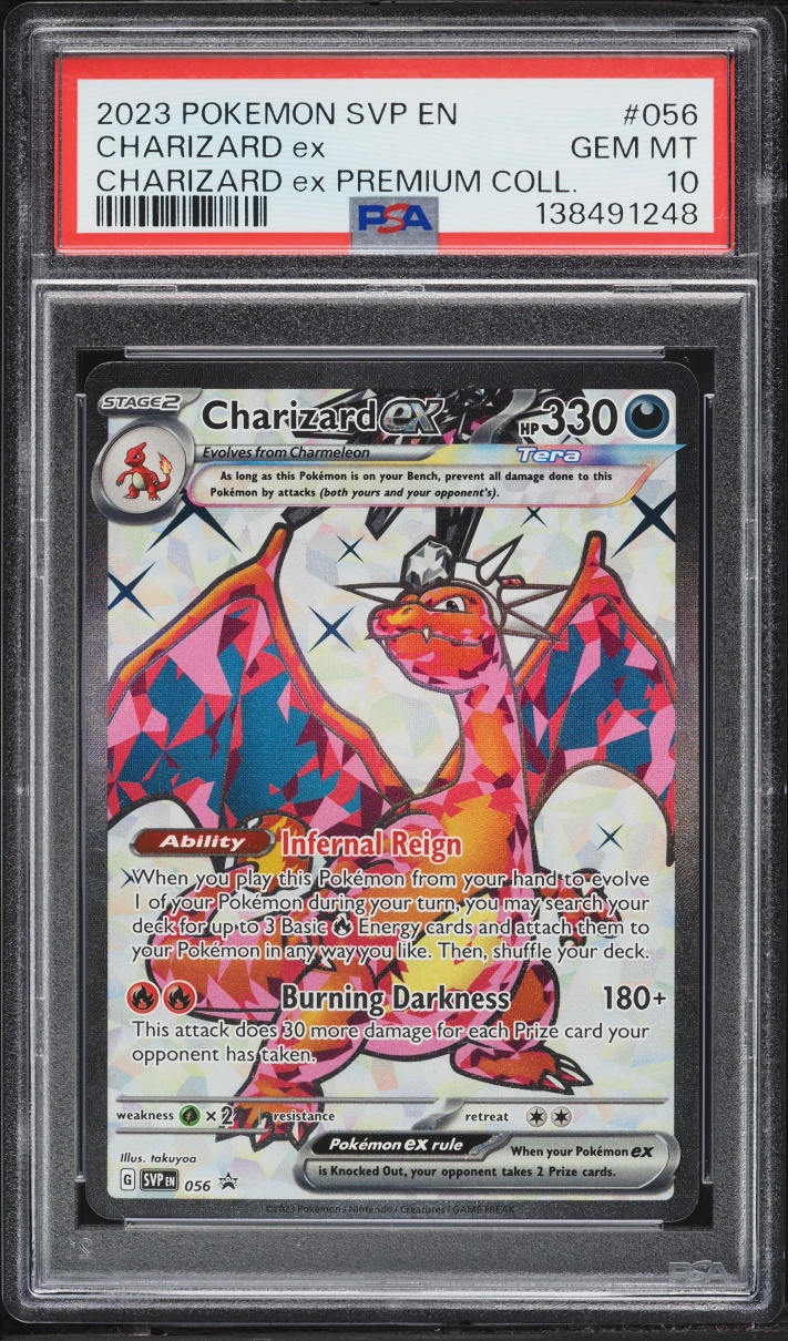 2023 Pokemon Scarlet & Violet Promo Premium Collection Full Art Charizard EX #56 PSA 10 GEM