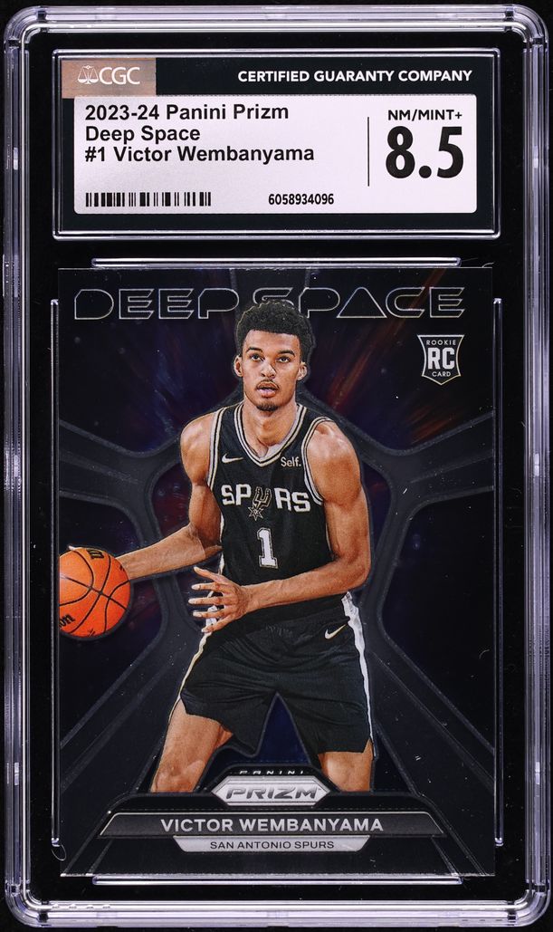 2023 Panini Prizm Deep Space Victor Wembanyama ROOKIE  #1 CGC 8.5 NM-MT+