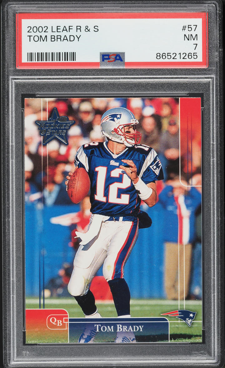 2002 Leaf Rookies & Stars Tom Brady #57 PSA 7 NRMT
