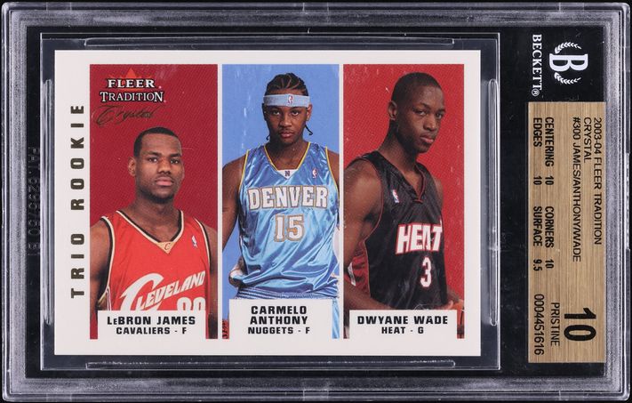 2003 Fleer Tradition Crystal LeBron James Carmelo Anthony Dwyane
