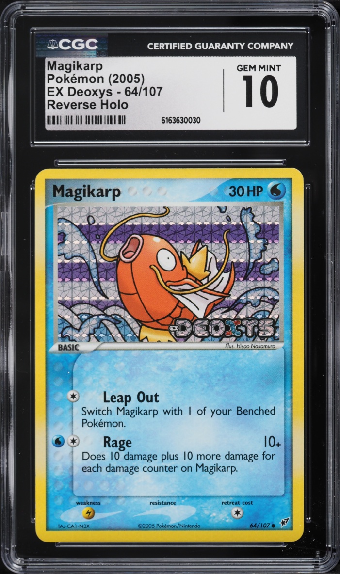 2005 Pokemon EX Deoxys Reverse Holo Magikarp #64 CGC 10 GEM MINT