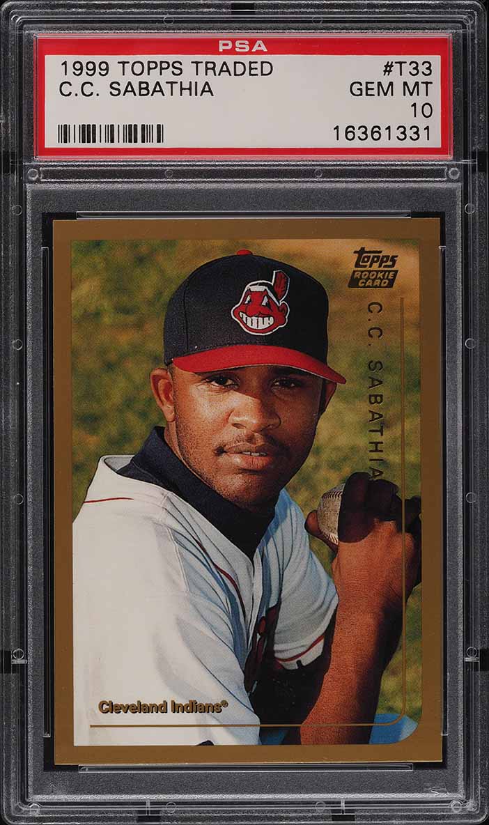 1999 Topps Traded C.C. Sabathia ROOKIE RC #T33 PSA 10 GEM MINT