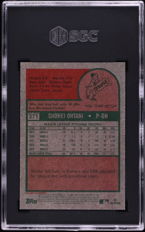 2024 Topps Heritage White Border Shohei Ohtani #371 SGC 9 MINT