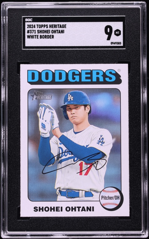 2024 Topps Heritage White Border Shohei Ohtani #371 SGC 9 MINT