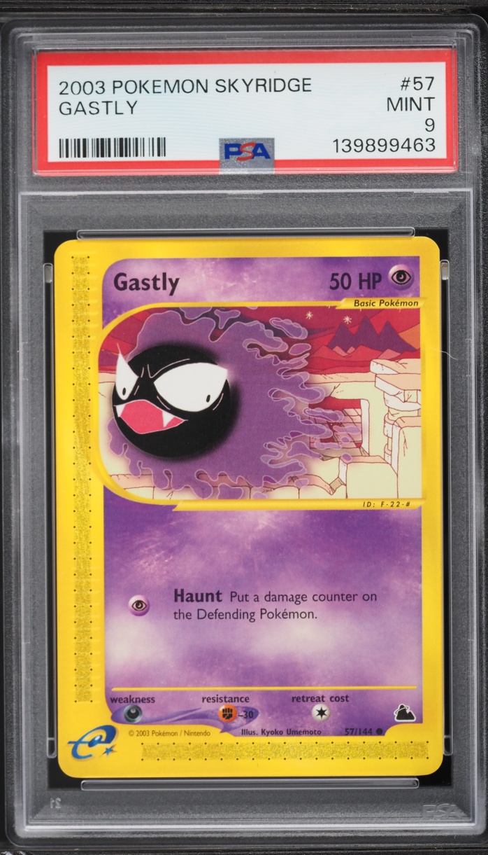 2003 Pokemon Skyridge Gastly #57 PSA 9 MINT