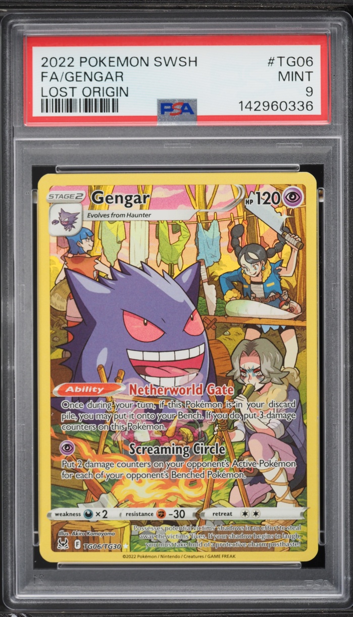 2022 Pokemon Sword & Shield Lost Origin Trainer Gallery CHR Gengar #TG06 PSA 9 MINT