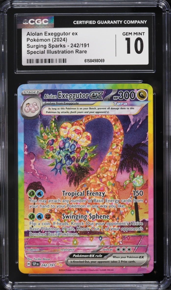 2024 Pokemon Scarlet & Violet Surging Sparks SIR Alolan Exeggutor EX #242 CGC 10 GEM MINT