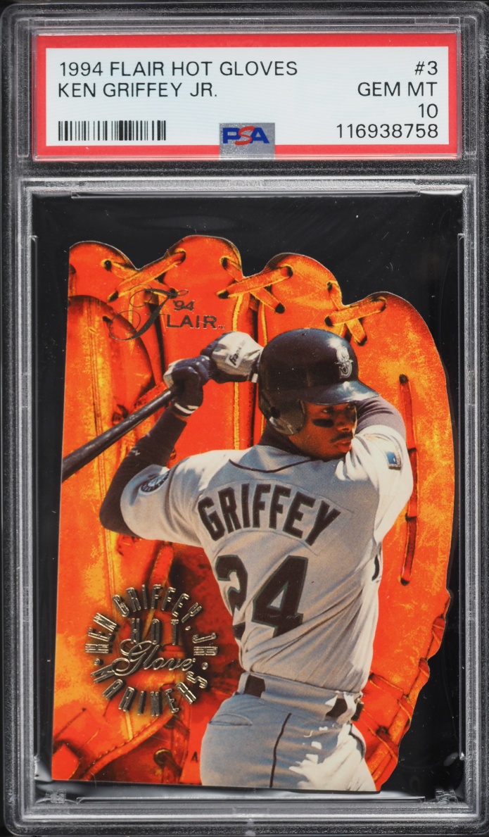 1994 Flair Hot Gloves Die-Cut Ken Griffey Jr. #3 PSA 10 GEM MINT