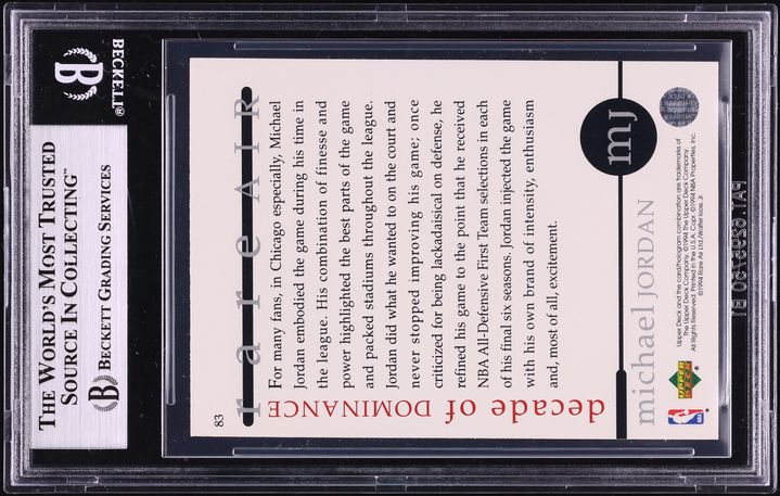 1994 Upper Deck Jordan Rare Air Michael Jordan #83 BGS 9 MINT