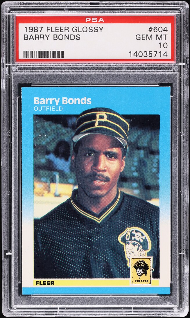 1987 Fleer Glossy Barry Bonds ROOKIE #604 PSA 10 GEM MINT - Photo 1
