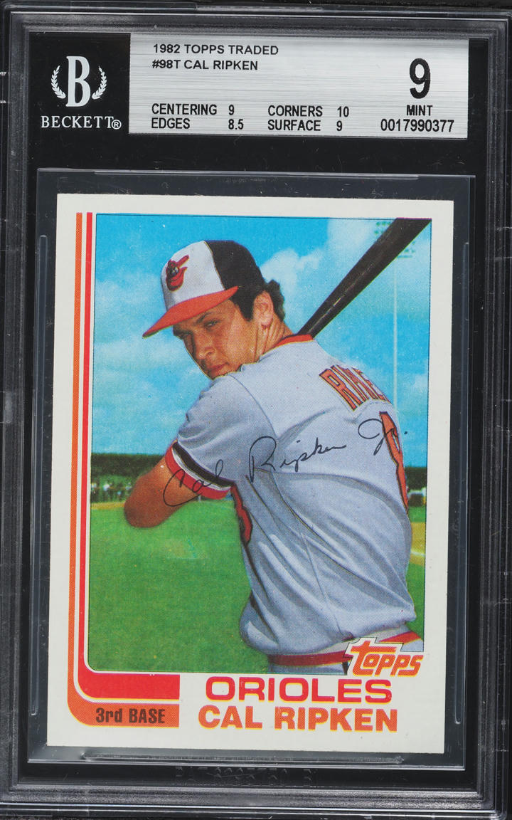 1982 Topps Traded Cal Ripken Jr. ROOKIE #98T BAS BGS 9 MINT