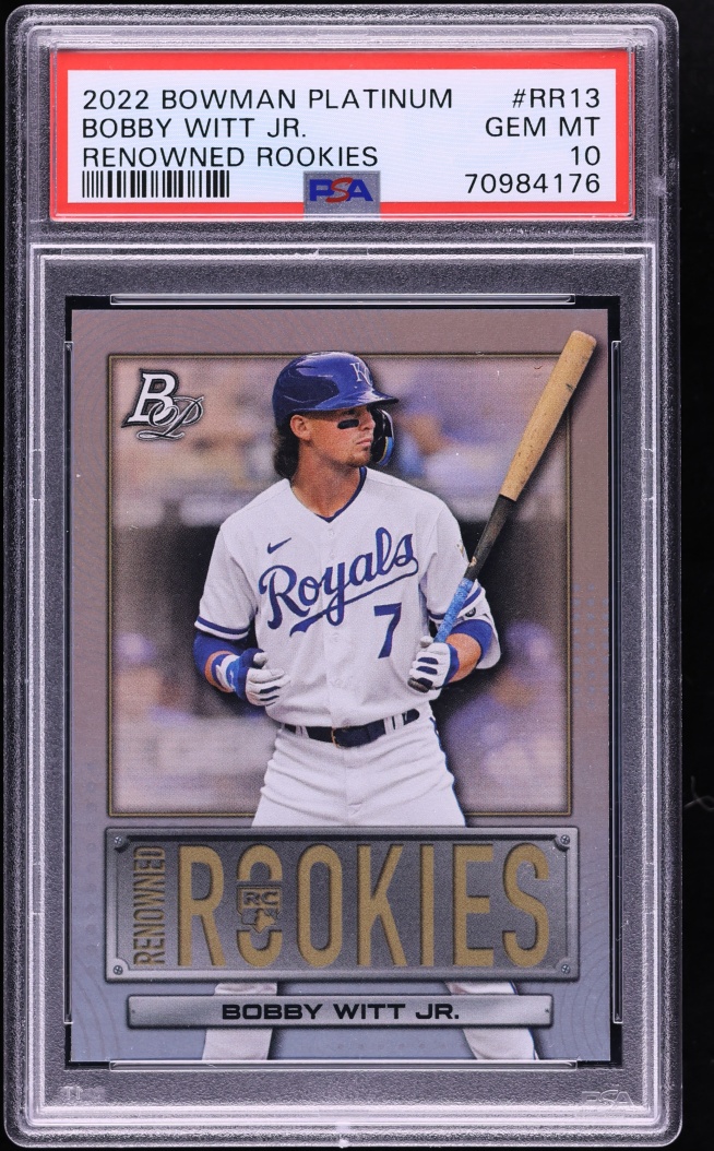 2022 Bowman Platinum Renowned Bobby Witt Jr. ROOKIE #RR13 PSA 10 GEM MINT