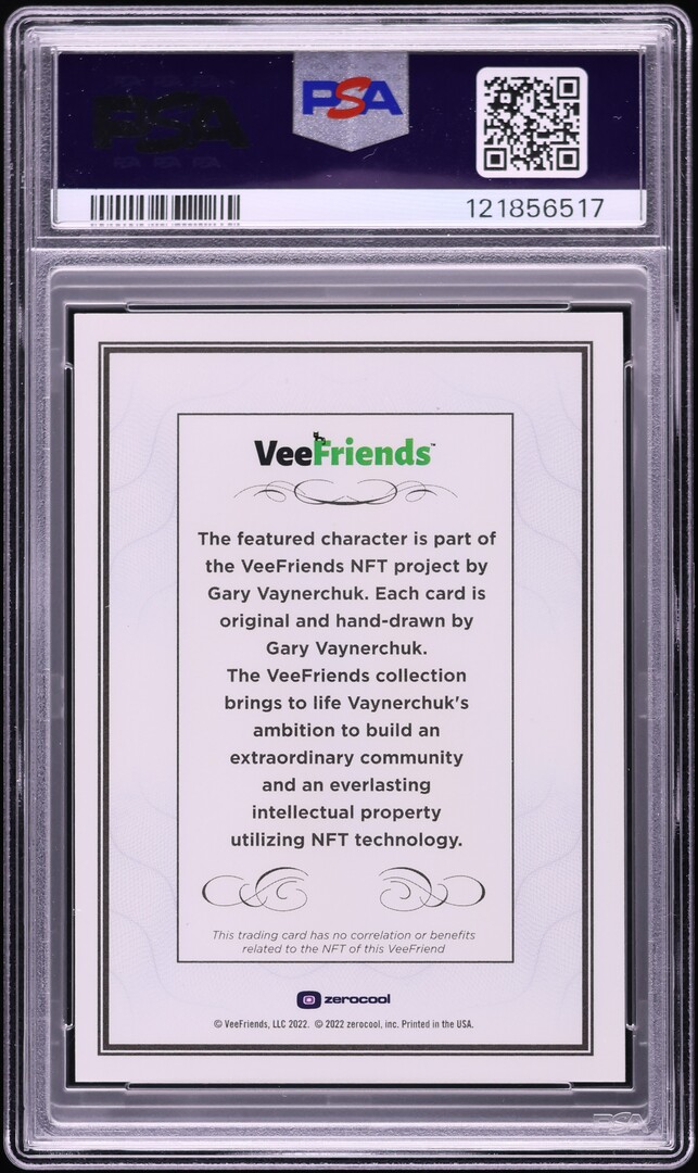 2022 Zerocool Veefriends Sketch Card Notorious Ninja 1/1 AUTO DNA 10 PSA 10