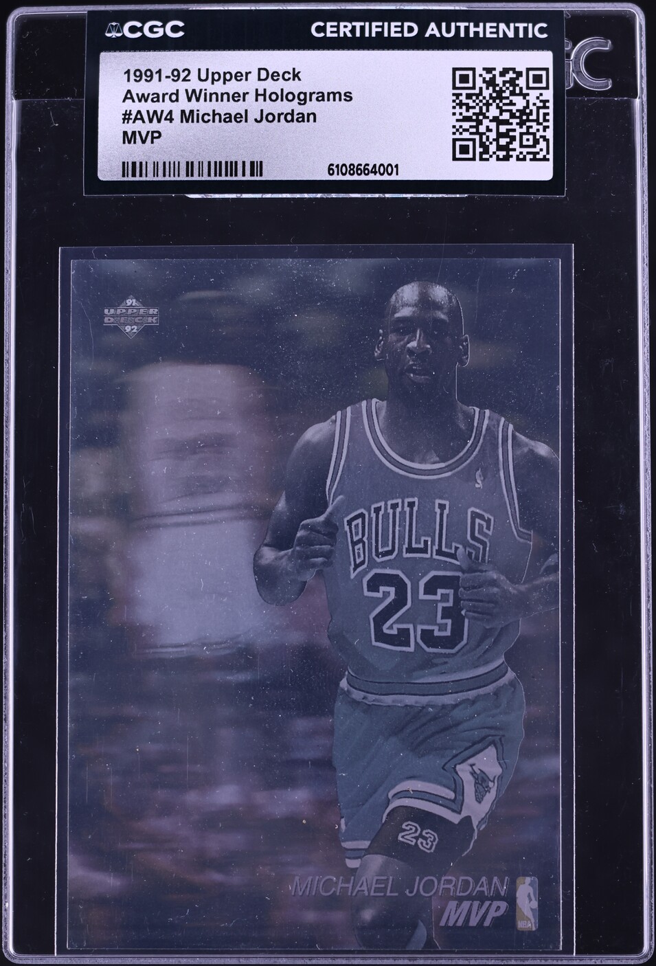 1991 Upper Deck Award Winner Holograms MVP Michael Jordan #AW4 CGC AUTH