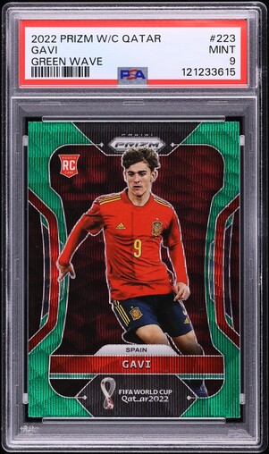 2022 Select La Liga Future Gold Gavi ROOKIE /10 #9 PSA 9 MINT on