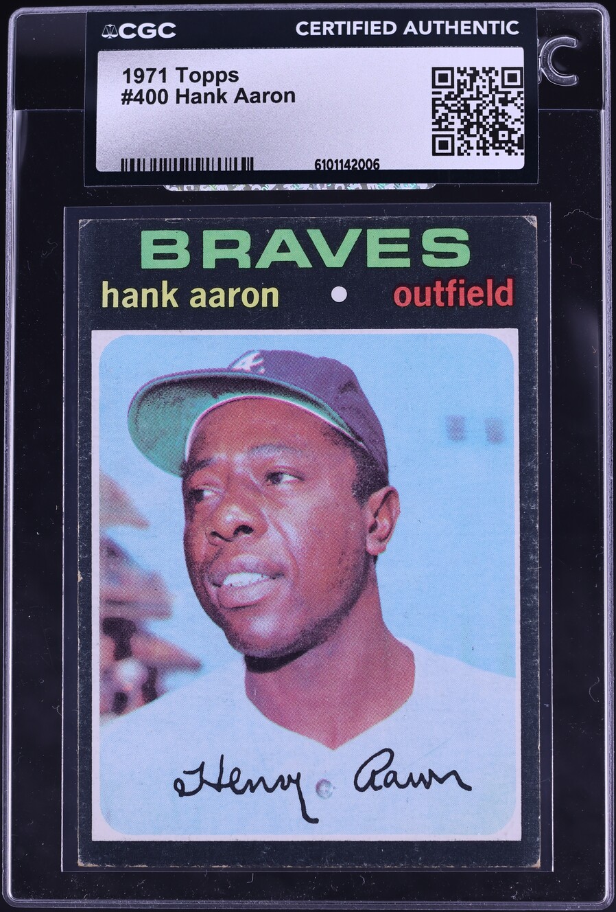 1971 Topps Hank Aaron #400 CGC AUTH