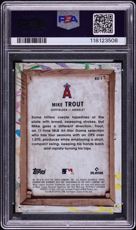 2024 Bowman's Best Showpieces Mike Trout #BS-1 PSA 10 GEM MINT