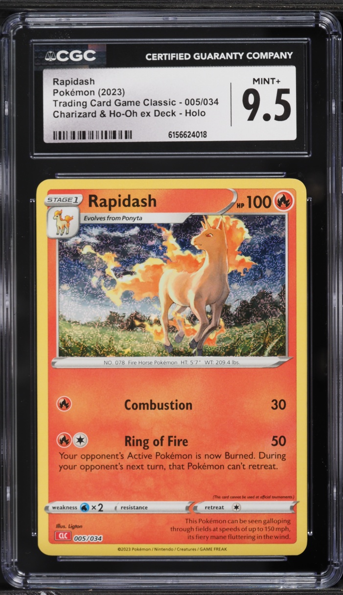 2023 Pokemon TCG Classic Collection Holo Rapidash #5 CGC 9.5 MINT+