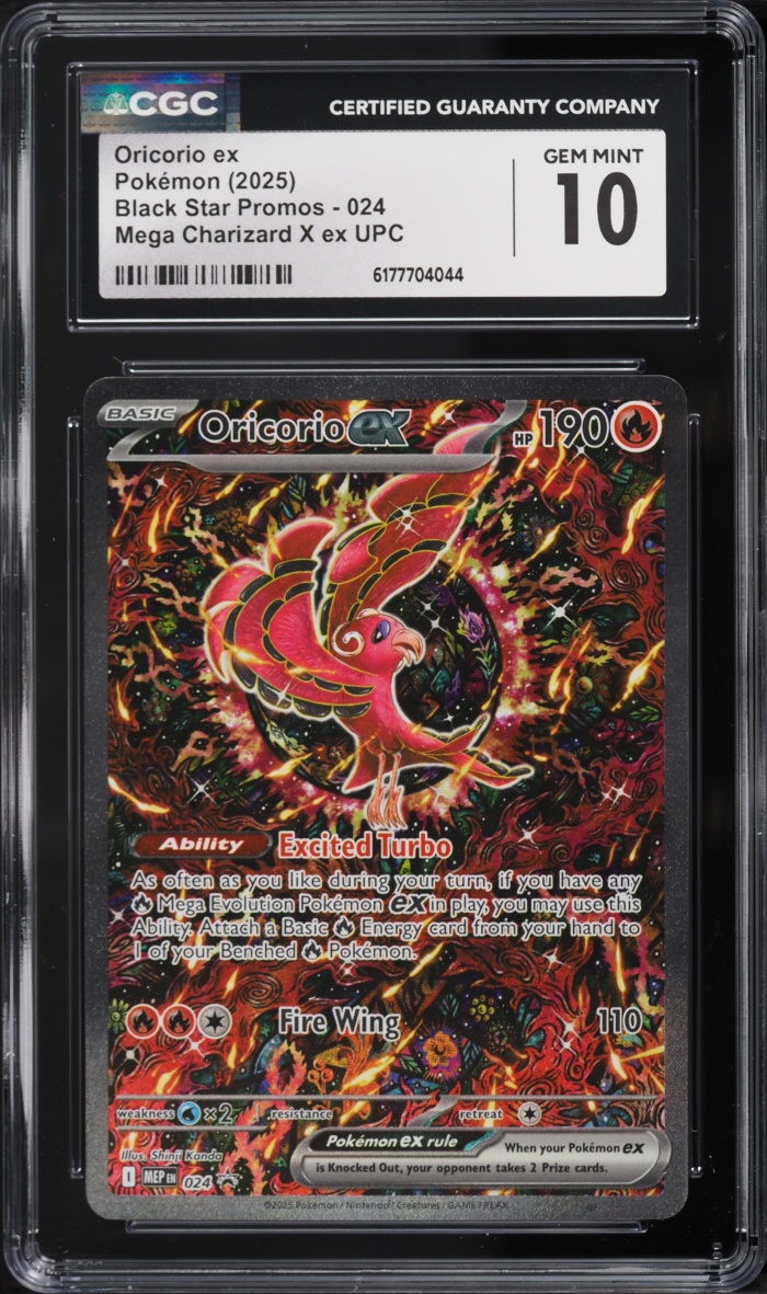 2025 Pokemon Mega Evolution Promo Upc Full Art Oricorio Ex #24 CGC 10 Gem Mint