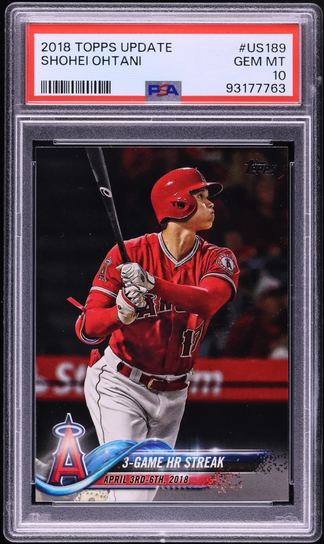 2018 Topps Update Shohei Ohtani ROOKIE #US189 PSA 10 GEM MINT