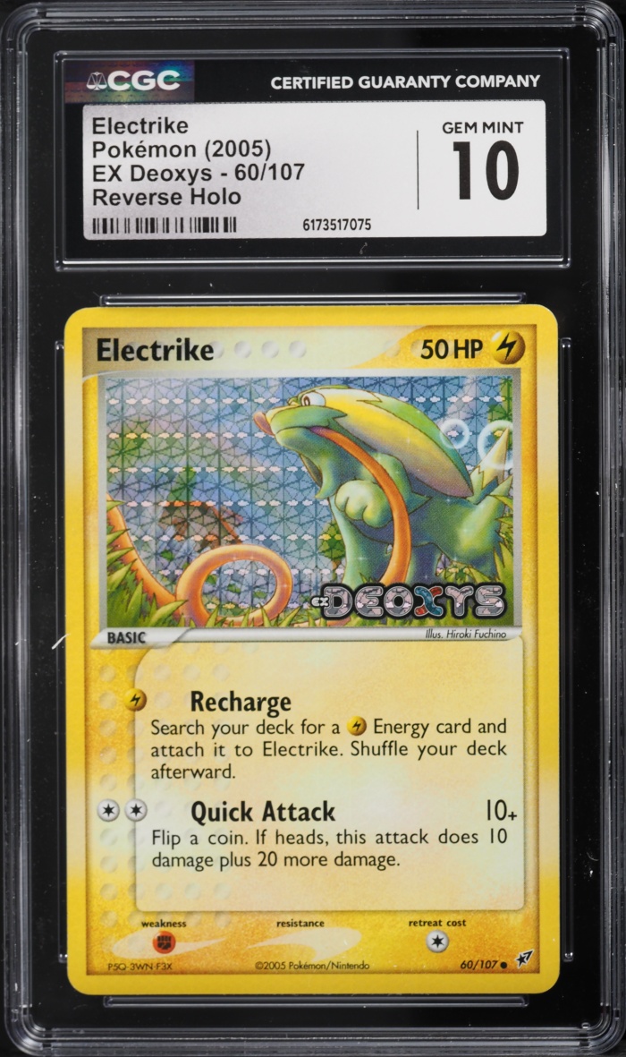 2005 Pokemon EX Deoxys Reverse Holo Electrike #60 CGC 10 GEM MINT