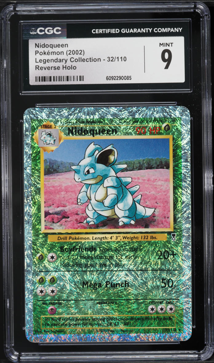 2002 Pokemon Legendary Collection Reverse Holo Nidoqueen #32 CGC 9 MINT