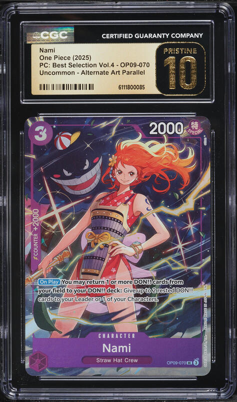 2025 One Piece Japanese Promo Nami #P-102 CGC 10 PRISTINE on