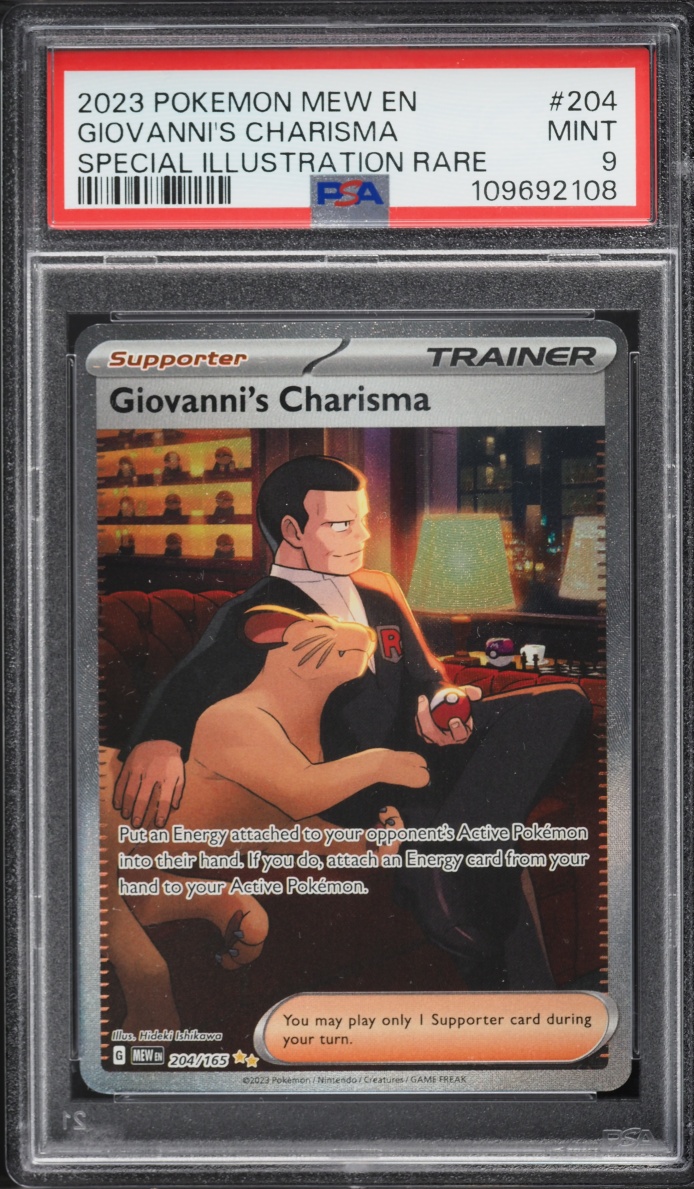2023 Pokemon Scarlet & Violet 151 SIR Giovanni's Charisma #204 PSA 9 MINT