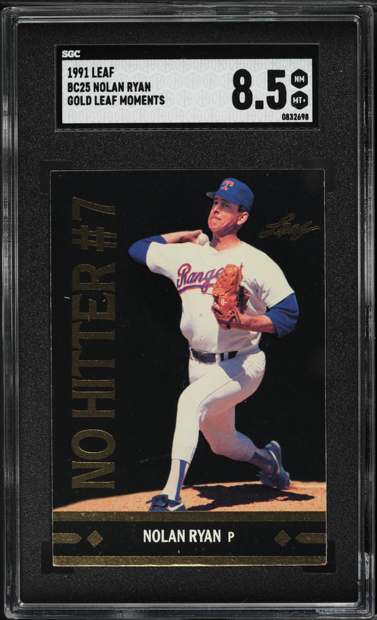 1991 Leaf Gold Moments Nolan Ryan #BC25 SGC 8.5 NM-MT+