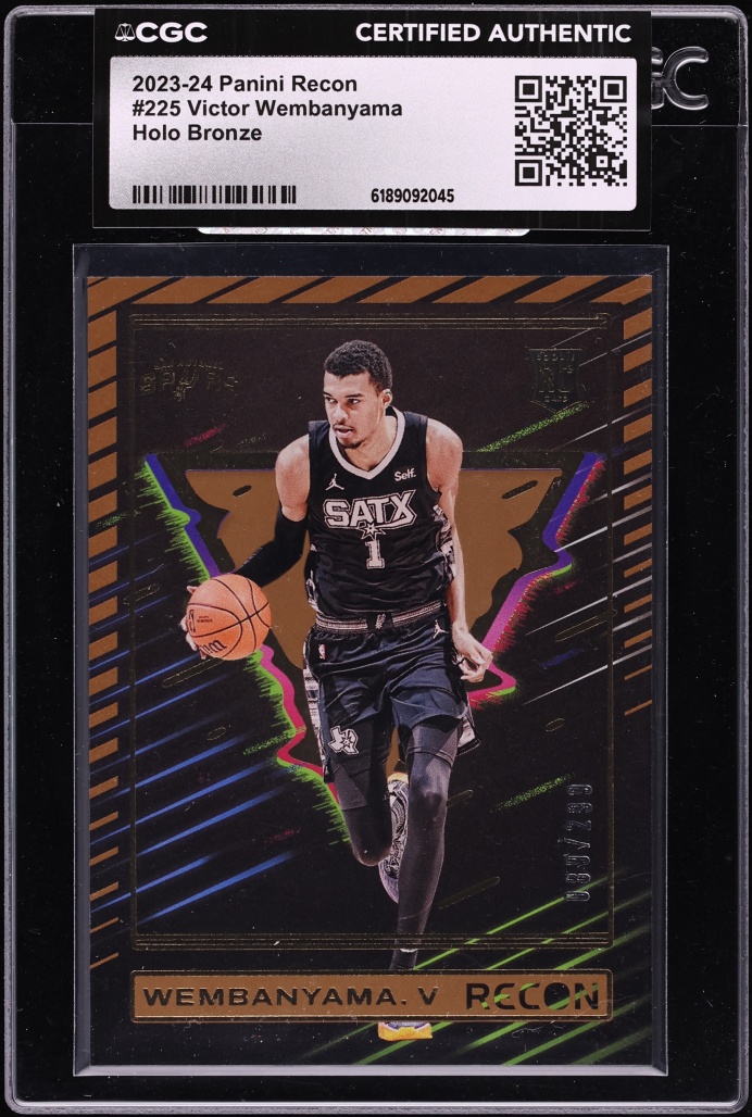 2023 Panini Recon Holo Bronze Victor Wembanyama ROOKIE /299 #225 CGC AUTH