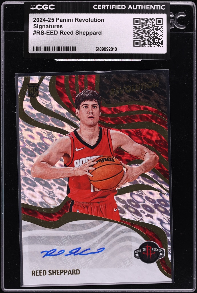 2024 Panini Revolution Signatures Reed Sheppard ROOKIE AUTO #RS-EED CGC AUTH